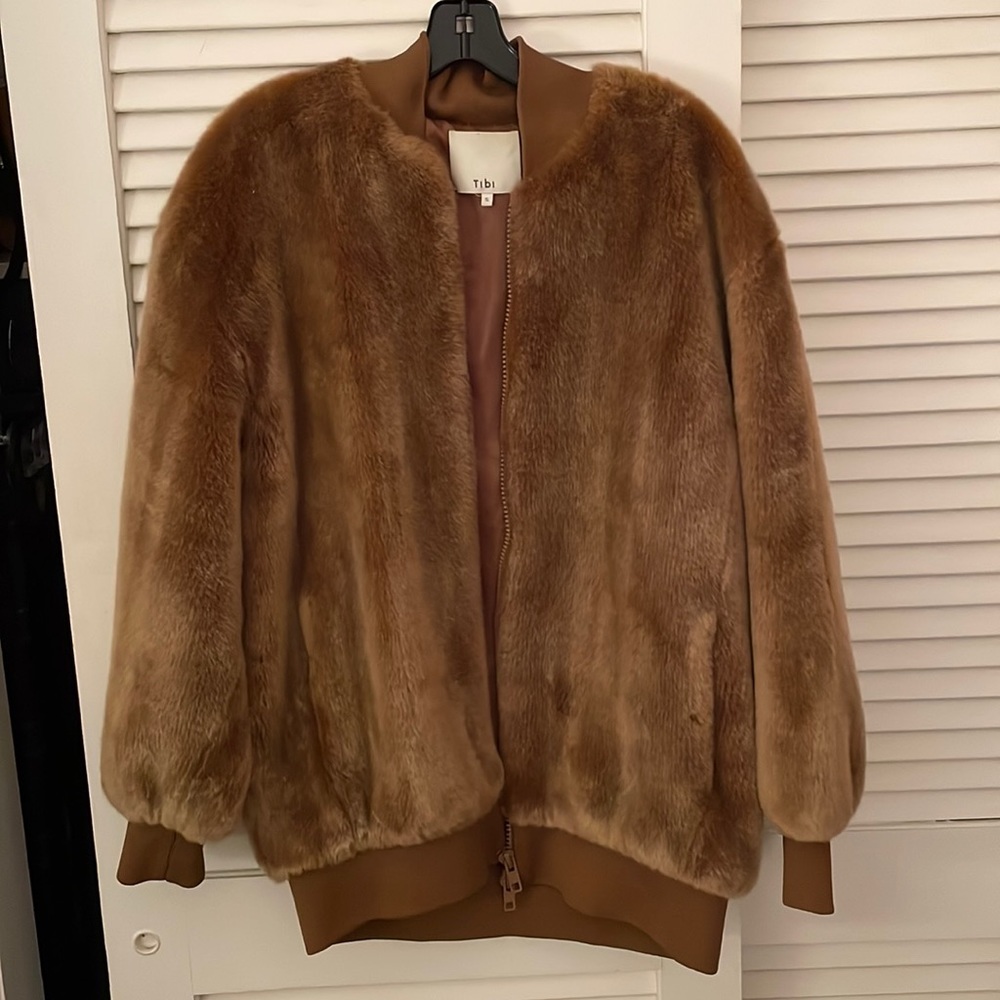 Faux Fur Tibi Jacket